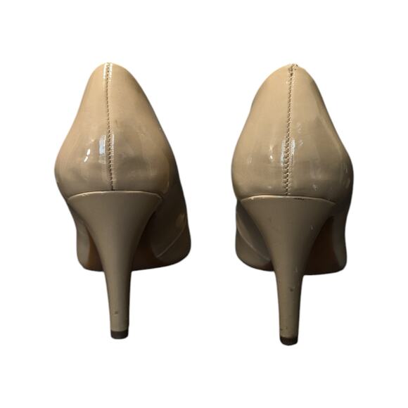 Franco Sarto Howie Patent Leather Heels Pumps Pointed Toe Womens 10 Corpcore - Picture 3 of 8